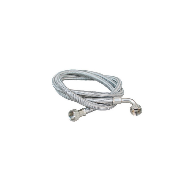 Tubo Carico Lavatrice Inox Con Curva - Mt 3 372-444-30