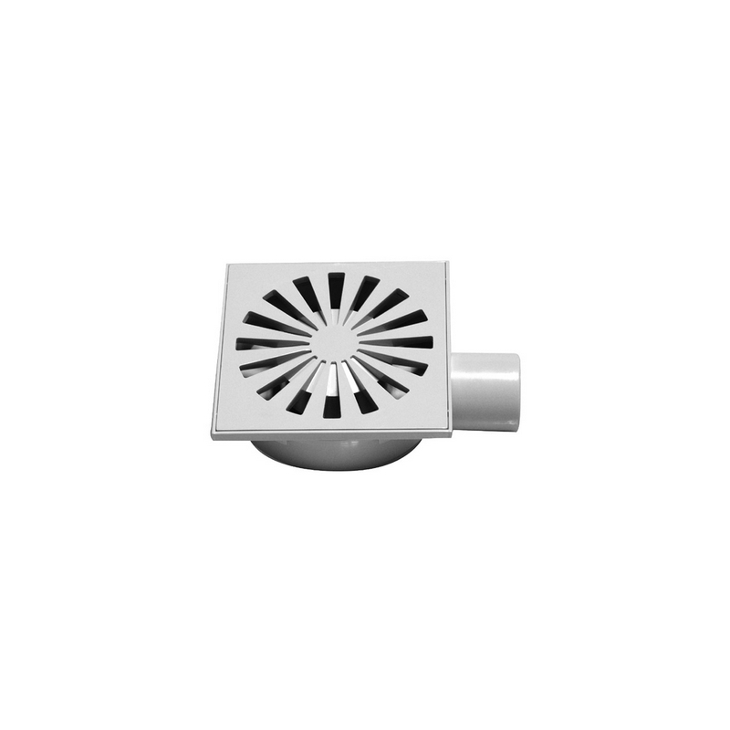 Chiusino Sifonato Grigio In Abs Con Griglia - Mm. 150 X 150 380-560