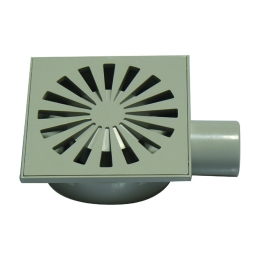 Chiusino Sifonato Grigio In Abs Con Griglia - Mm. 150 X 150 380-560