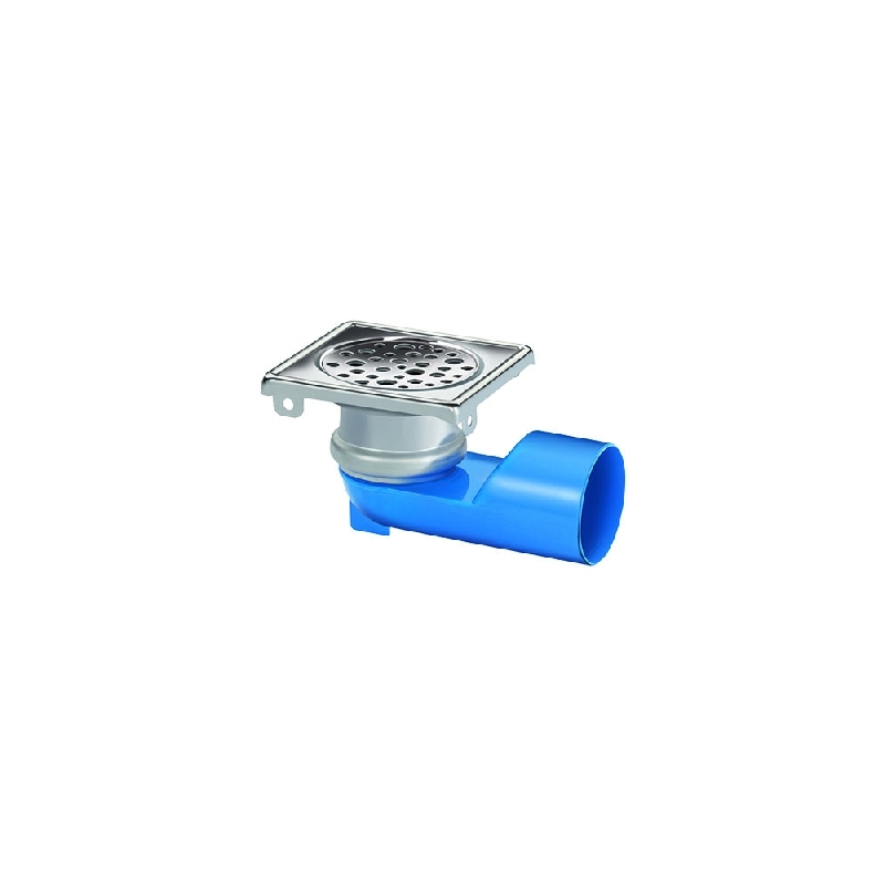 Piletta In Acciaio Inox Con Sifone In Plastica - 96 X 96 Mm 380-571