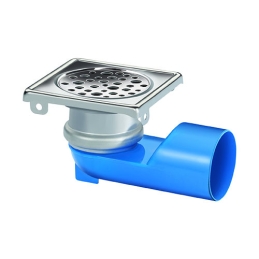 Piletta In Acciaio Inox Con Sifone In Plastica - 96 X 96 Mm 380-571
