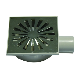 Chiusino Sifonato In Abs Con Griglia Cromata - Mm. 150 X 150 380-561