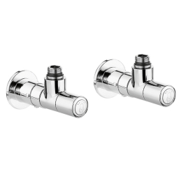 Valvola + Detentore A Squadra Termostatizzabile Cromo - 1/2" 23 P.1,5 Cromo 323-400100