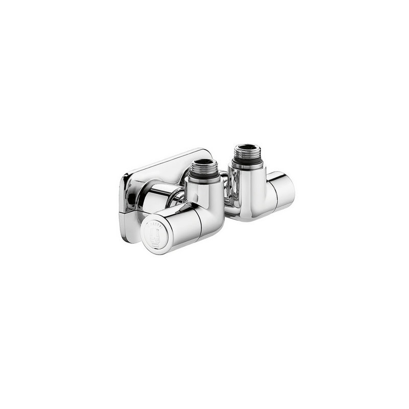 Valvola Termostatizzabile Detentore A Doppia Squadra Versione Sx - 1/2" 23 P.1,5 Cromo 323-4004-10