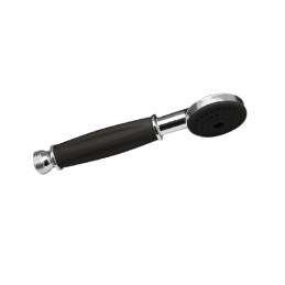 Doccetta Normale Diritta Con Raccordo - Nera C/particolari Cromo 110-RS116