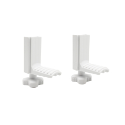 Kit 2 Staffe E 2 Viti Per Bloccaggio Ciambella - Bianco 151-8012