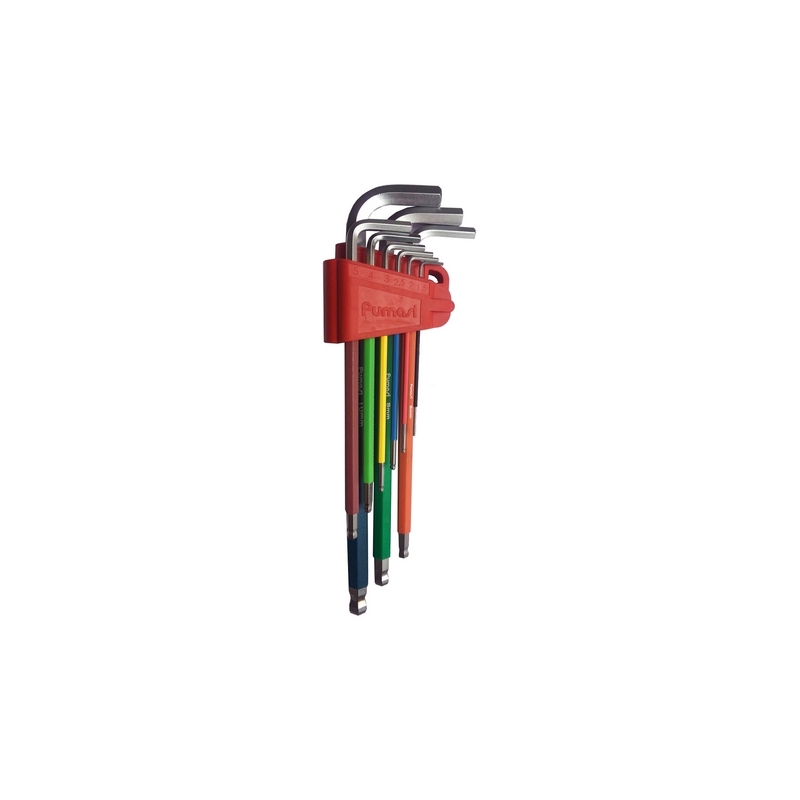 Set Chiave A Brugola Pz.9 Esag-ball - 1,5-2-2,5-3-4-5-6-8-10mm 508-F240401