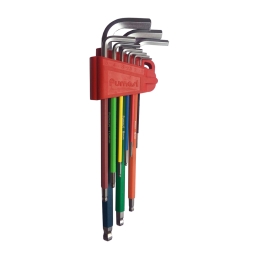 Set Chiave A Brugola Pz.9 Esag-ball - 1,5-2-2,5-3-4-5-6-8-10mm 508-F240401