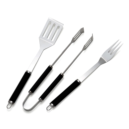 Bbq Tool Set Basic Spatola Forchetta E Pinza - - 244-B805