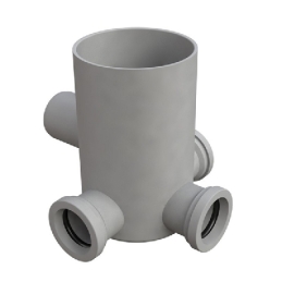 Pozzetto A Pavimento Con Bicchiere 4 Vie Modello Basso - Diam. 50 383-800