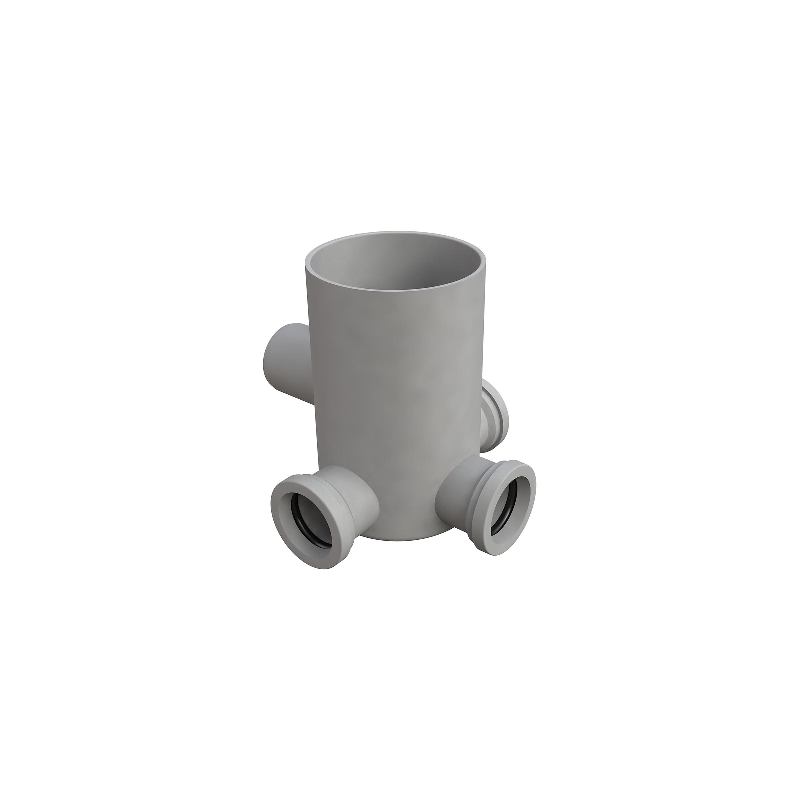 Pozzetto A Pavimento Con Bicchiere 4 Vie Modello Alto - Diam. 50 383-802