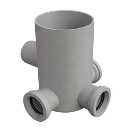 Pozzetto A Pavimento Con Bicchiere 4 Vie Modello Alto - Diam. 50 383-802