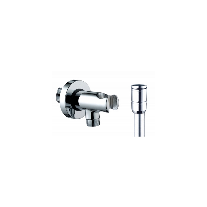 Supporto Doccia Con Arresto Acqua + Flessibile Ottone "Bossini" 109-C69027