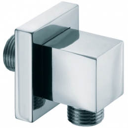 Presa D'acqua Quadra In Ottone Con Rosone 1/2"Mx1/2"M 109-V00240