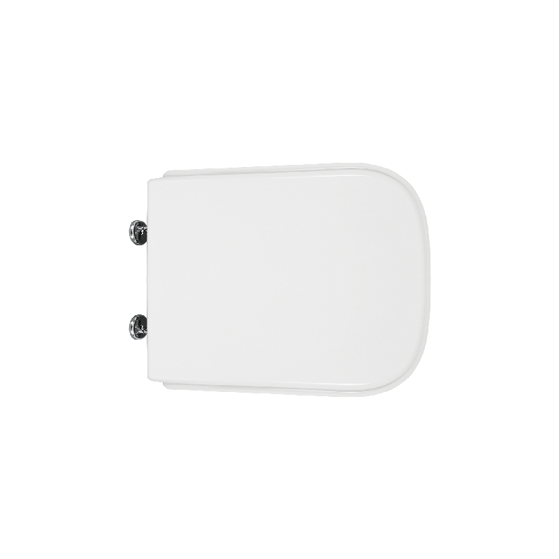 Sedile Wc Nero Ceramica Vaso Aliseo Forma 8 - Bianco Cerniere C Espansione 111-22NAL-66