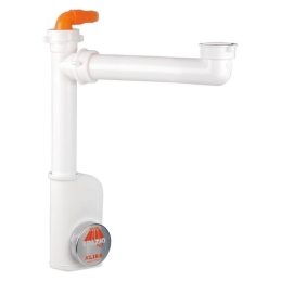 Sifone Salva Spazio 1 Nt Evolution Per Lavelli - 1"1/2 D. 40 Mm Bianco 371-L91290-BI