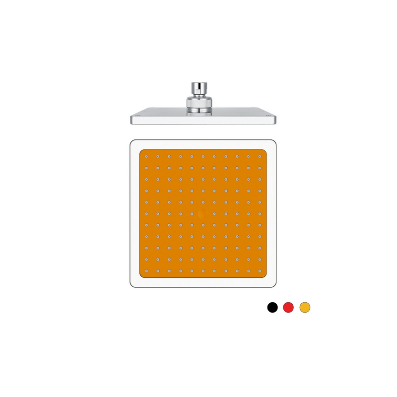 Soffione Doccia Quadro Modello 12618 Mm 200 - Arancio 110-12618-A