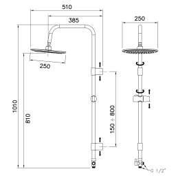 Saliscendi Acciaio/abs Cromo Mod. Merkur - Cromo 110-1512