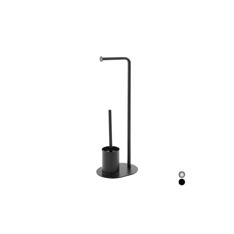 Piantana Colonna Porta Scopino Base Ovale - Nero 121-C2151-NE