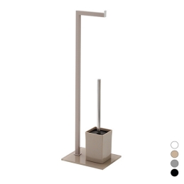 Piantana Colonna Porta Scopino Base Vetro - Grigia 121-C2182-GR
