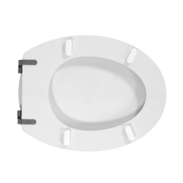 Sedile Wc Per Dolomite Vaso Perla Forma 1 - Bianco - Cerniere A Passan 111-22DPH-33