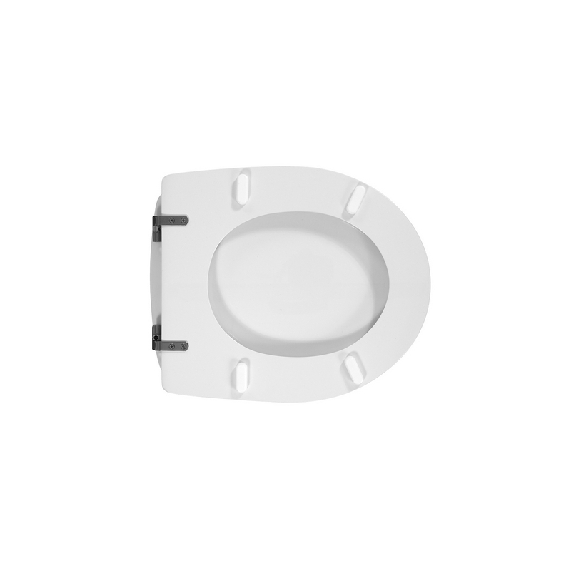 Sedile Wc Per Pozzi Ginori Idea Plus Forma 6 - Bianco - Cerniere A Passanti 111-22PIS-33