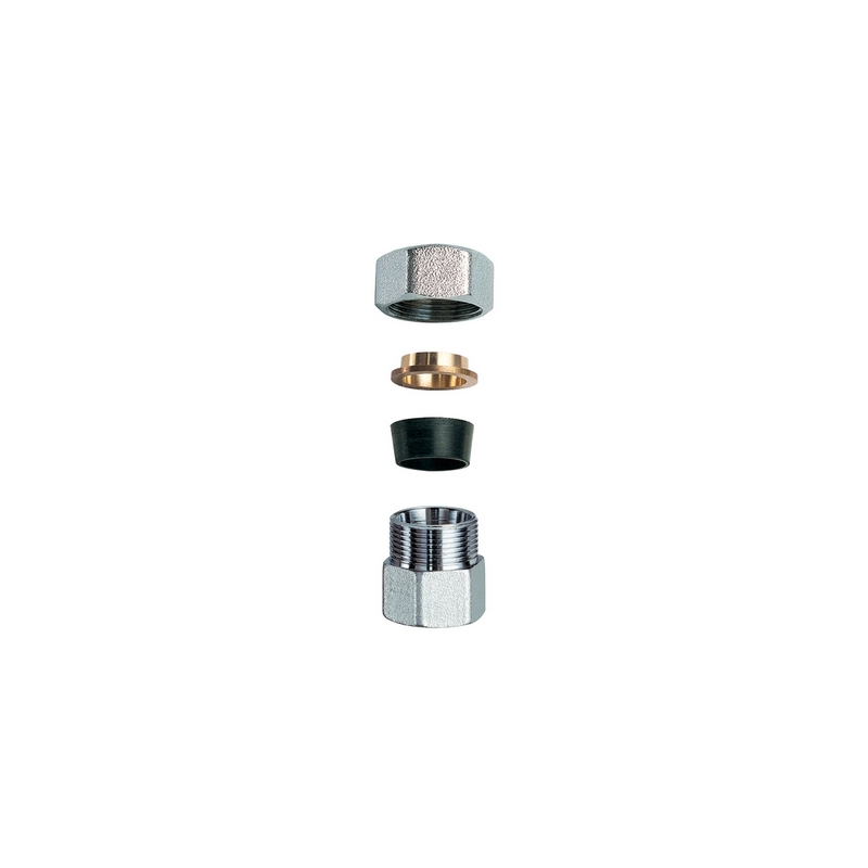 Niplex Femmina Cromato C/monocono In Gomma Per Rame - 3/4" X 18 321-55060-0518