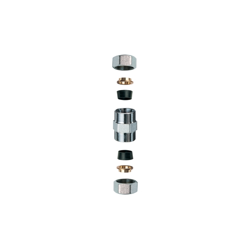 Niplex Doppio Cromato C/monocono In Gomma Per Rame - 3/4" X 22 321-55110-0522