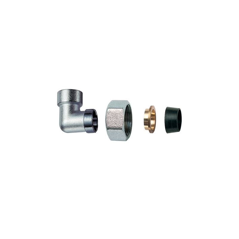 Gomito Femmina Cromato C/monocono In Gomma Per Rame - 3/4" X 18 321-55310-0518