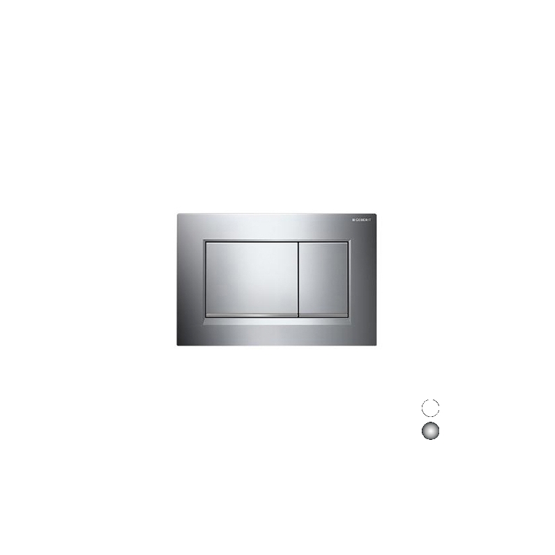Placca Di Copertura 2 Tasti "sigma 30" Geberit - Bianco/bordo Inf. Oro 132-G115883-KK1