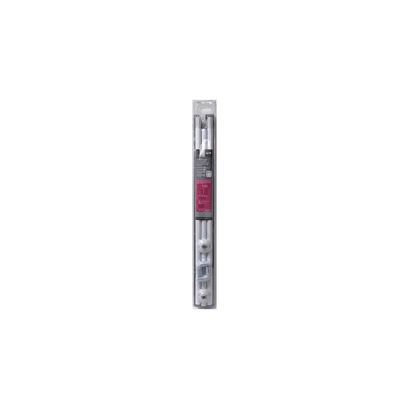 Bastone Per Tenda Doccia Doccia 3 Lati In Alluminio Bianco - Bianco 80x80x80 Cm 102-026-80