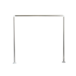 Bastone Per Tenda Doccia 3 Lati In Acciaio Inox - Acciaio Inox 80x80x80 Cm 102-027-80