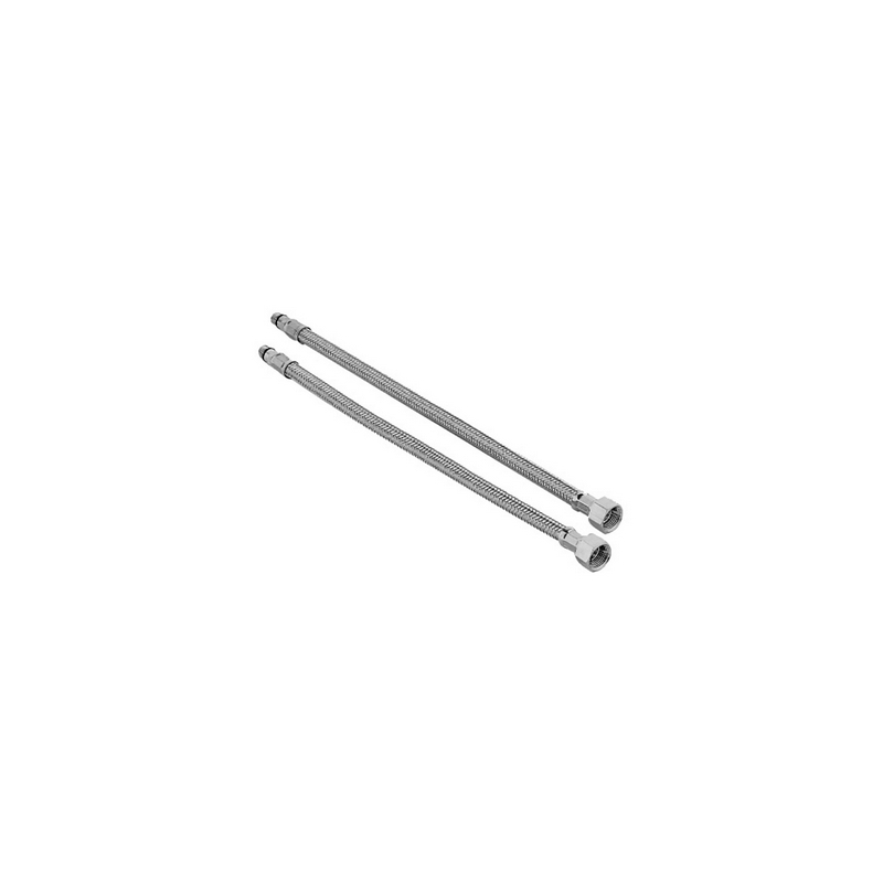 2 Pz Flessibili Inox Cm 35 Sede Guarnizione - M10x1 F3/8" 274-ZFLX001