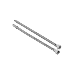 2 Pz Flessibili Inox Cm 35 Sede Guarnizione - M10x1 F3/8" 274-ZFLX001
