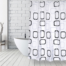 Tenda Per Doccia Tessuto In Poliestere Vintage - Cm 180x200 102-ST43-180