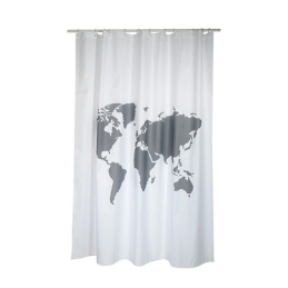 Tenda Per Doccia In Tessuto Poliestere World - Cm 180x200 102-ST53-180