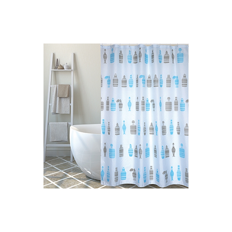 Tenda Per Doccia In Tessuto Poliestere Moshi - Cm 180x200 Blu 102-ST73-180