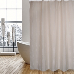 Tenda Per Doccia In Tessuto Poliestere Berbera - Cm 180x200 Beige 102-ST75-180
