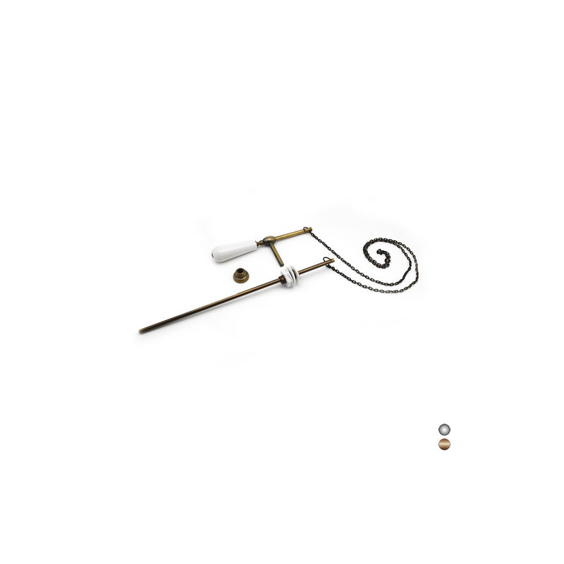 Kit Asta-catenella Per Cassetta Alta Antichizzata - Cromo 182-R5094-CR