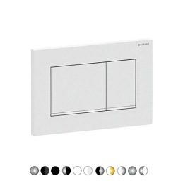 Placca Di Copertura 2 Tasti "sigma 30" Geberit - Bianco Opa./bordo Inf. Bianco 132-G115883-JT1