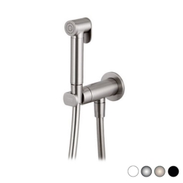 Set Miscelatore Con Doccetta Shut-off Tondo - Bianco Opaco 110-1602-BO