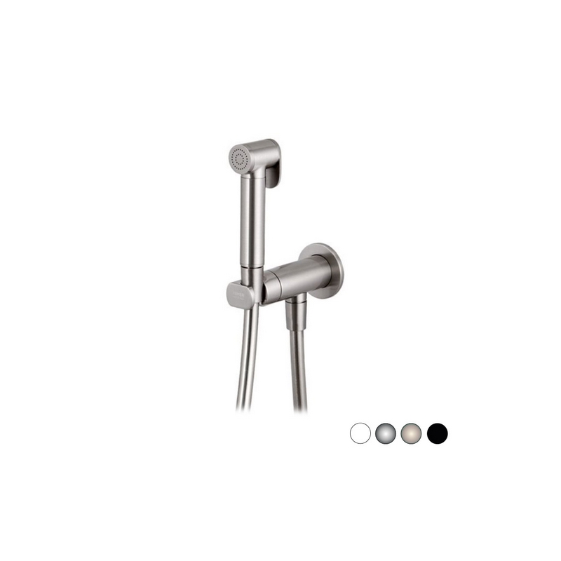 Set Miscelatore Con Doccetta Shut-off Tondo - Nero Opaco 110-1602-NO