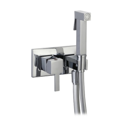 Set Miscelatore A Incasso Quadro Con Shut-off E Supp. Laterale - Cromo 110-16054-CR