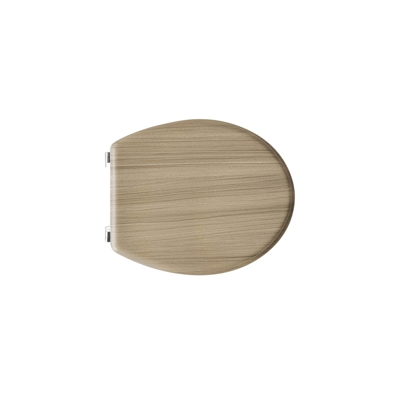 Sedile Wc Universale In Legno Rovere Sbiancato 111-2238