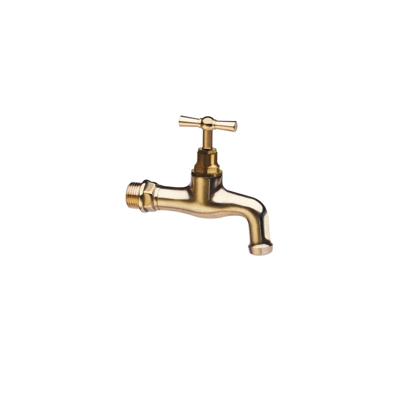 Rubinetto Curvo In Ottone Lucidato - 1/2" (dn 15) 244-305-04