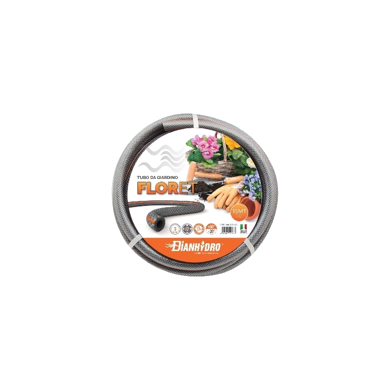 Tubo Da Giardino "floret" - Mt 50 - 5/8" 244-330-5015