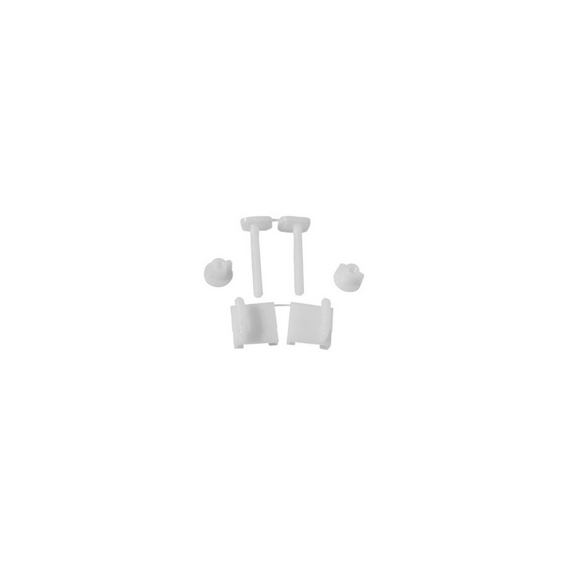 Coppia Supporti Per Sedili In Pvc Con Viti In Plastica - Bianco 111-290