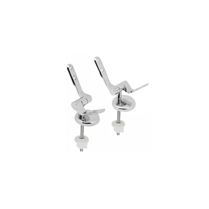 Coppia Supporti In Lega Per Sedili In Legno - Cromo 111-291