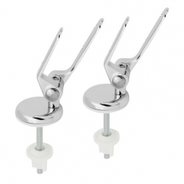 Coppia Supporti In Lega Per Sedili In Legno - Cromo 111-316