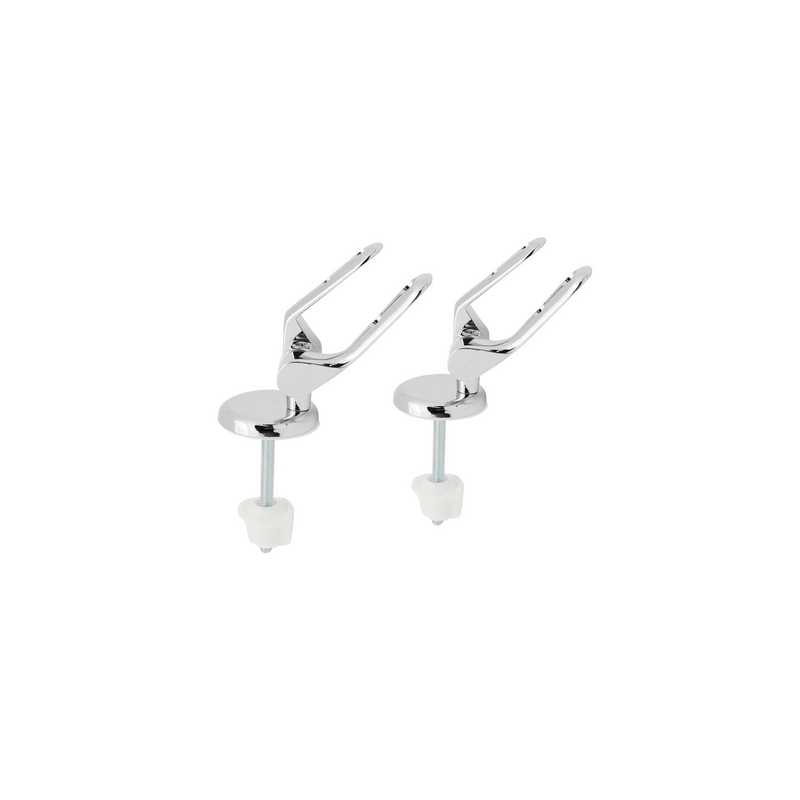Coppia Supporti In Lega Per Sedile In Legno Vite Inox Fissa - Cromo 111-317